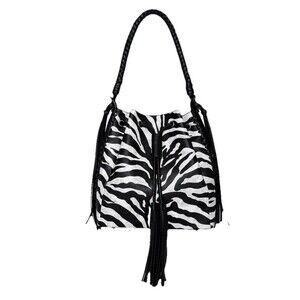 Wrangler Zebra Print Drawstring Hobo
